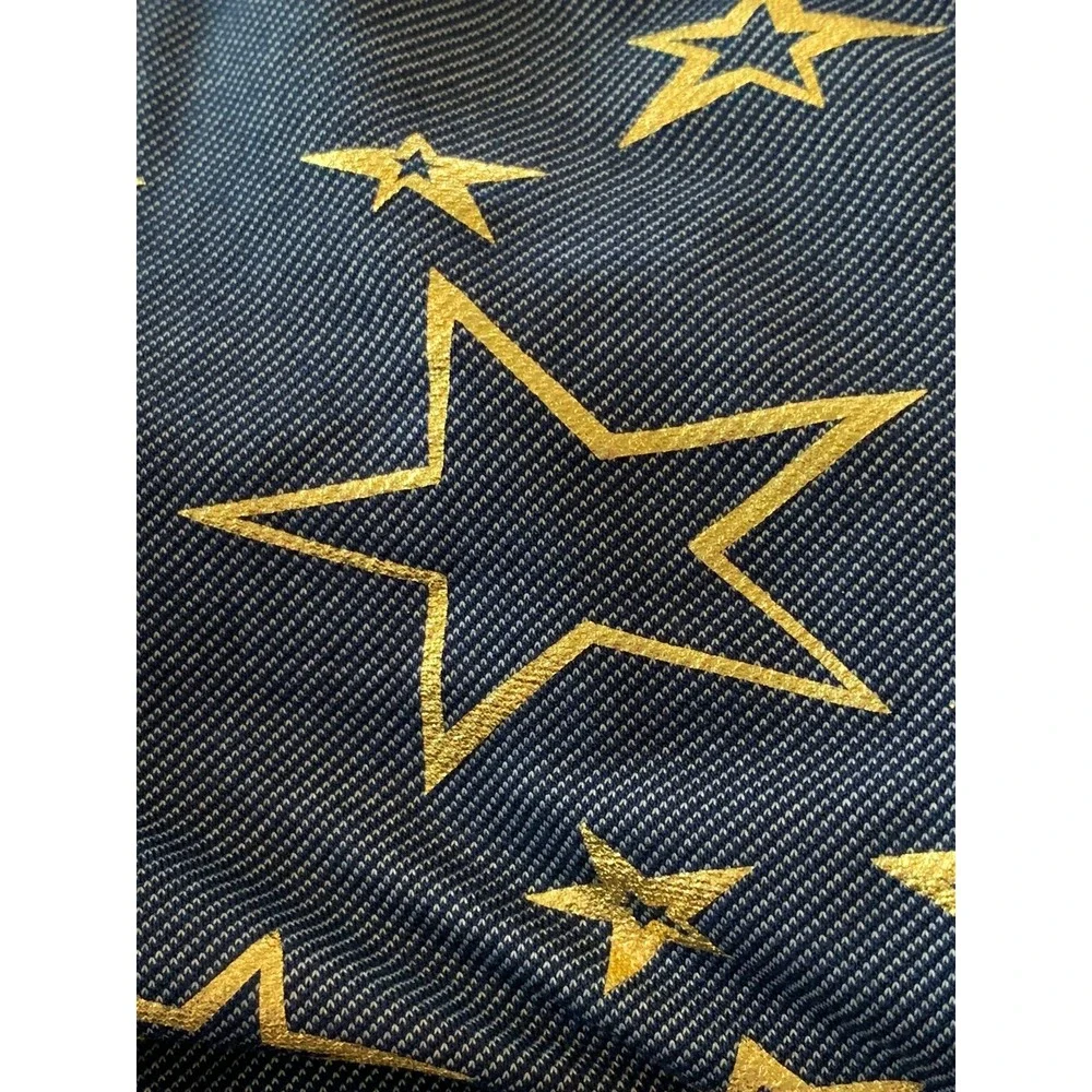 XOXO Girls 3 Piece Set New with Tags Vest Leggings Top 6X Navy Gold Denim Cream